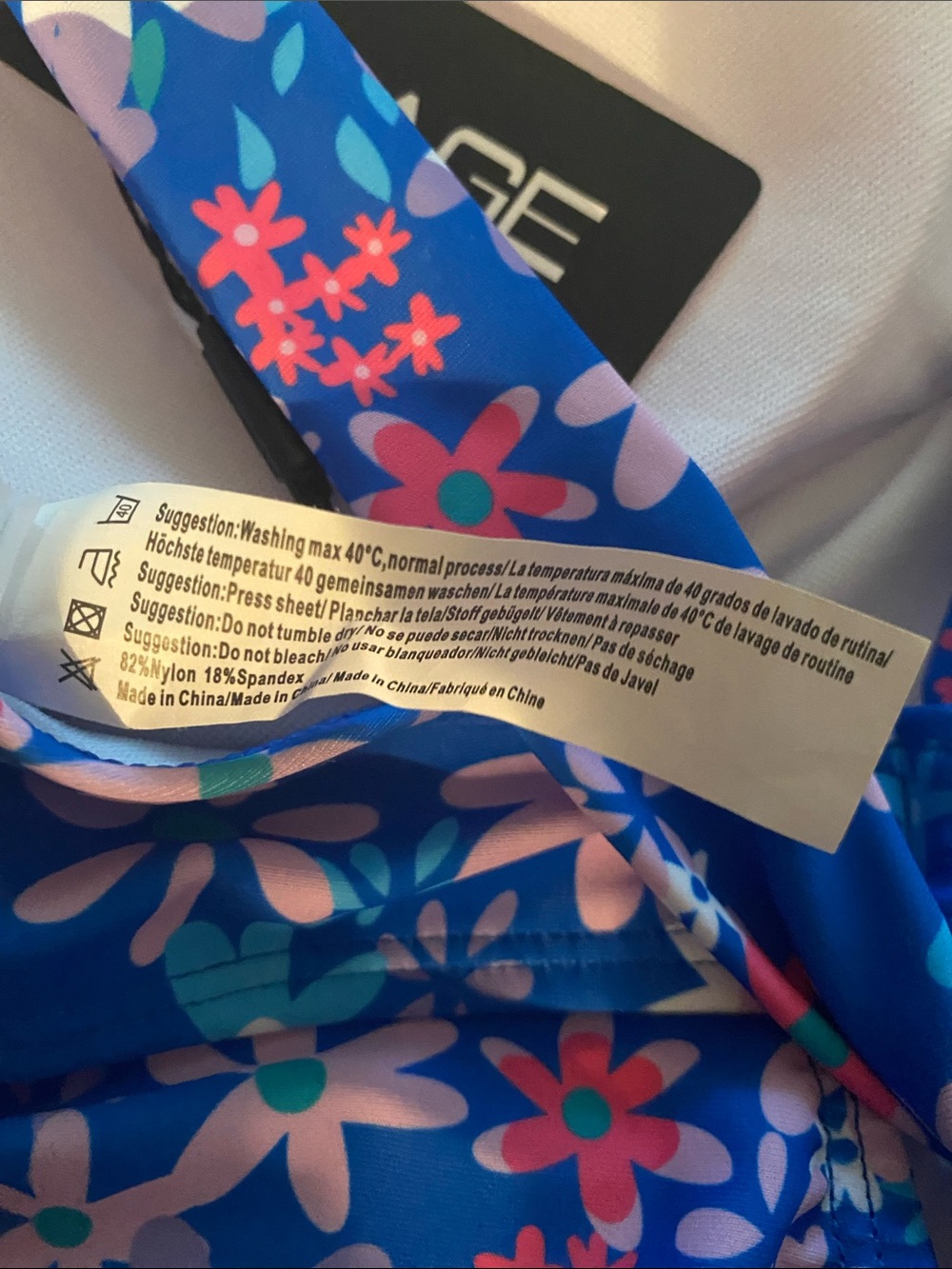 Aimage NWT size XL one piece floral bathing suit - Picture 7 of 8